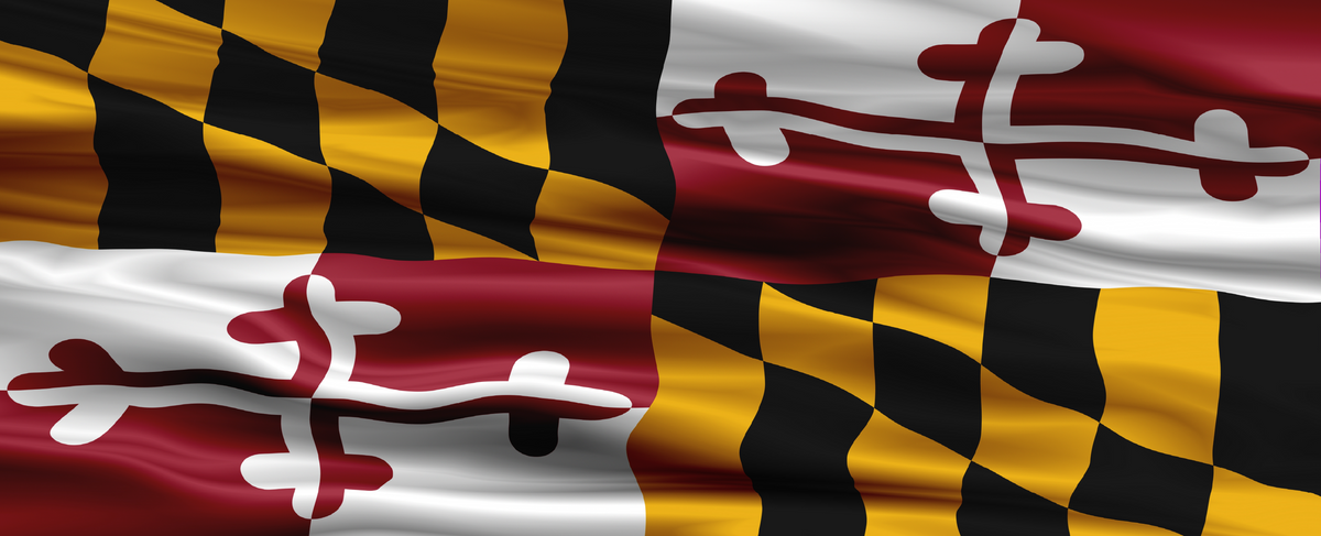 MARYLAND FLAG - WAVING
